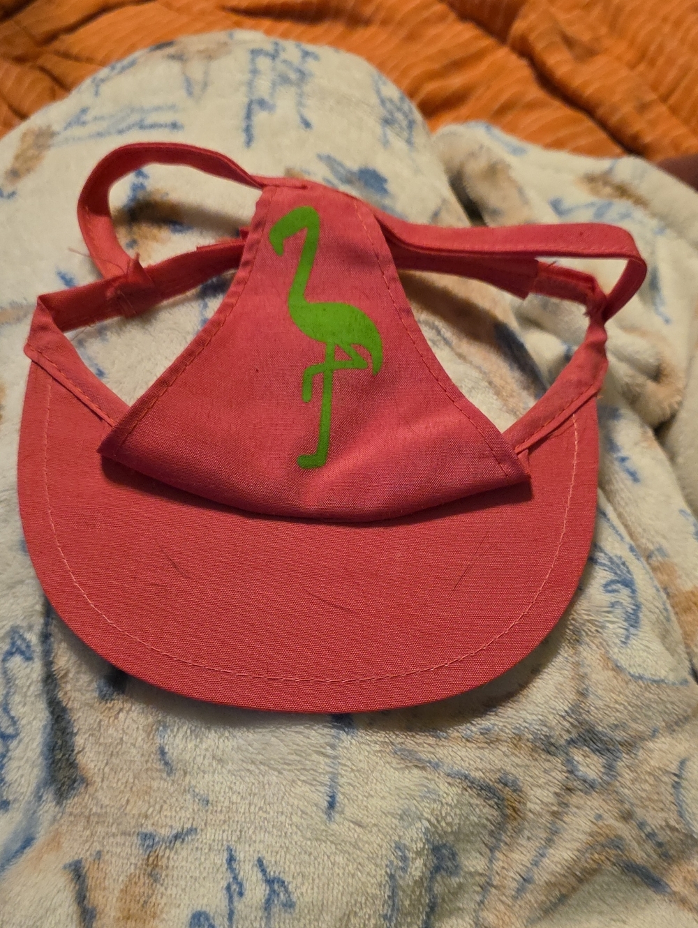 Dog Pink Flamingo Visor Cap